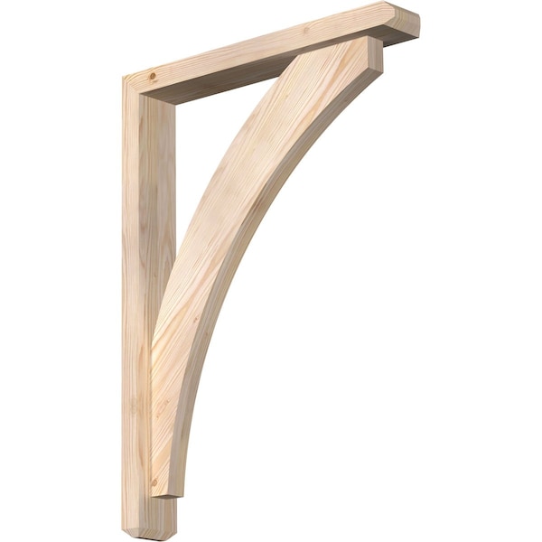 Ekena Millwork Thorton Craftsman Smooth Bracket w/ Offset Brace, Douglas Fir, 3 1/2"W x 22"D x 30"H BKT0402X22X30THR04SDF - main